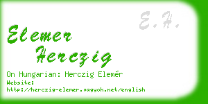 elemer herczig business card